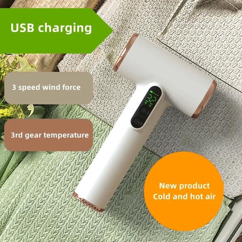 Rechargeable Hair Dryer 3 Speeds Adjustable White