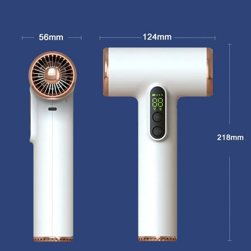 Rechargeable Hair Dryer 3 Speeds Adjustable White