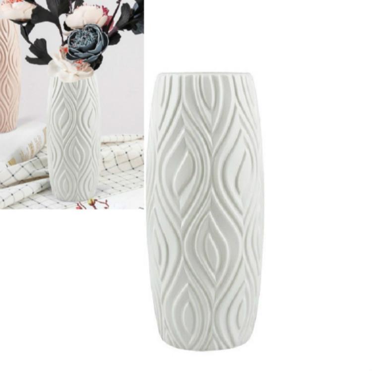 2-Piece Plastic Vase Set For Creative Flower Arrangements Wet And Dry Decor - Pink
