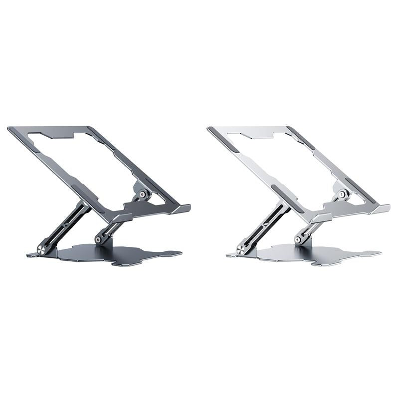 Foldable Laptop Stand - Hollow Design Heat-dissipating Flat Desktop - Deep Space Gray