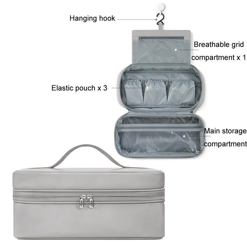 Multifunctional Leather Storage Bag For Dyson Airwrap - Grey