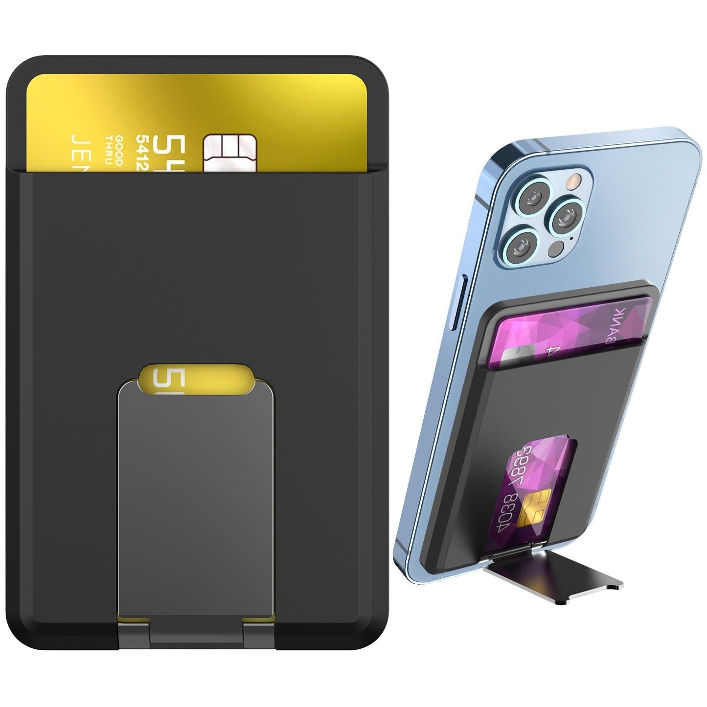 Universal Mobile Phone Card Holder Organizer Bag - Black