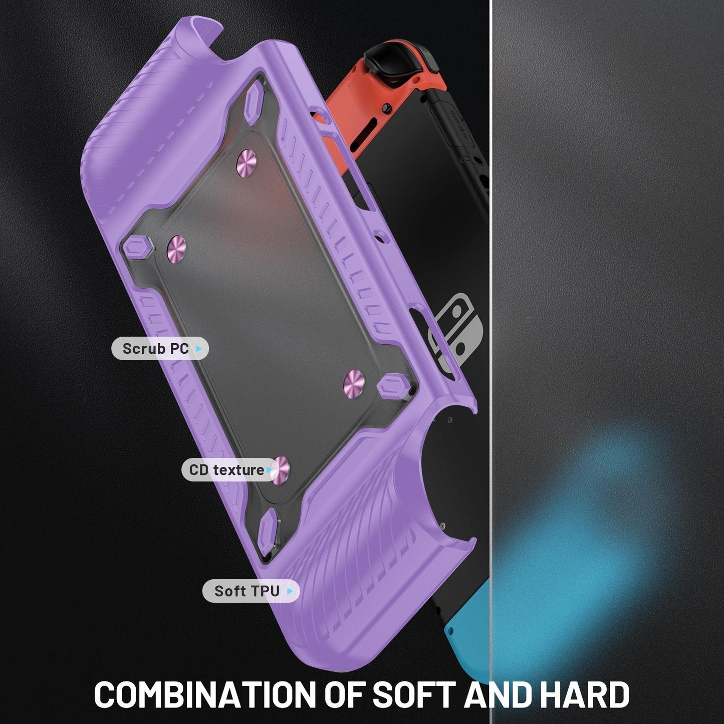 Protective Tpu Pc Case for Nintendo Switch Oled - Lilac