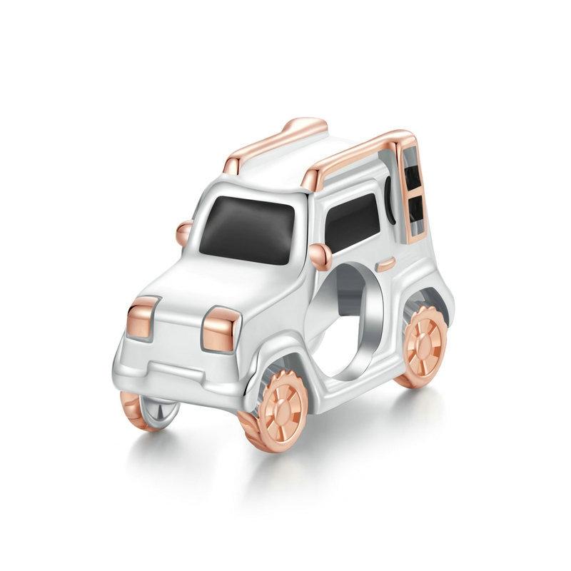 925 Sterling Silver Rose Gold Off Road Diy Beads