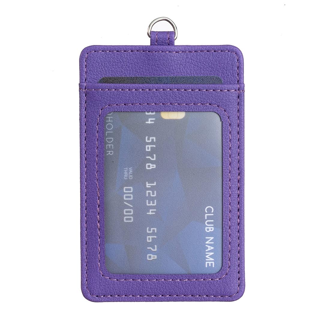 Vertical Id Card Bag & Lanyard - Brown