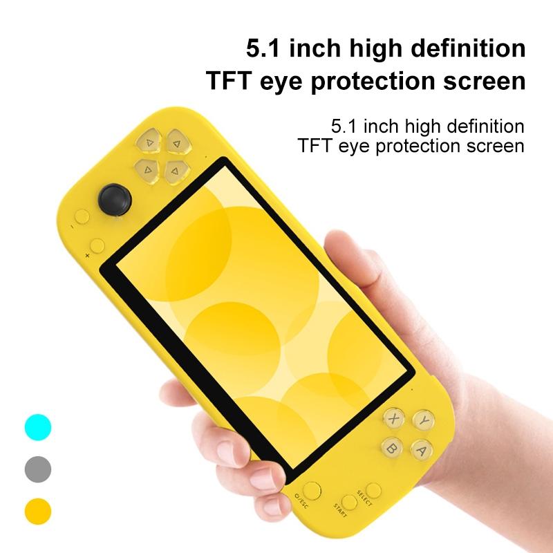 5.1 Handheld Game Console With 8Gb Memory & Hdmi Output - X20 Life Classic Games - Yellow