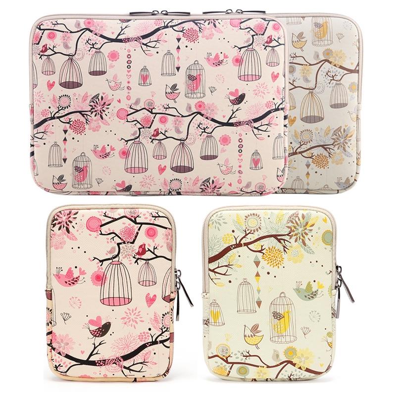 Universal Cartoon Tablet Sleeve Bag - Business Edition - Pink - For Amazon Kindle 6 Inch Vertical
