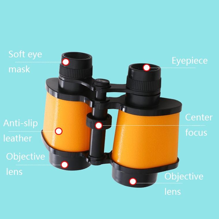 Mini Hd Toy Binoculars for Kids - Compact and Durable - Orange