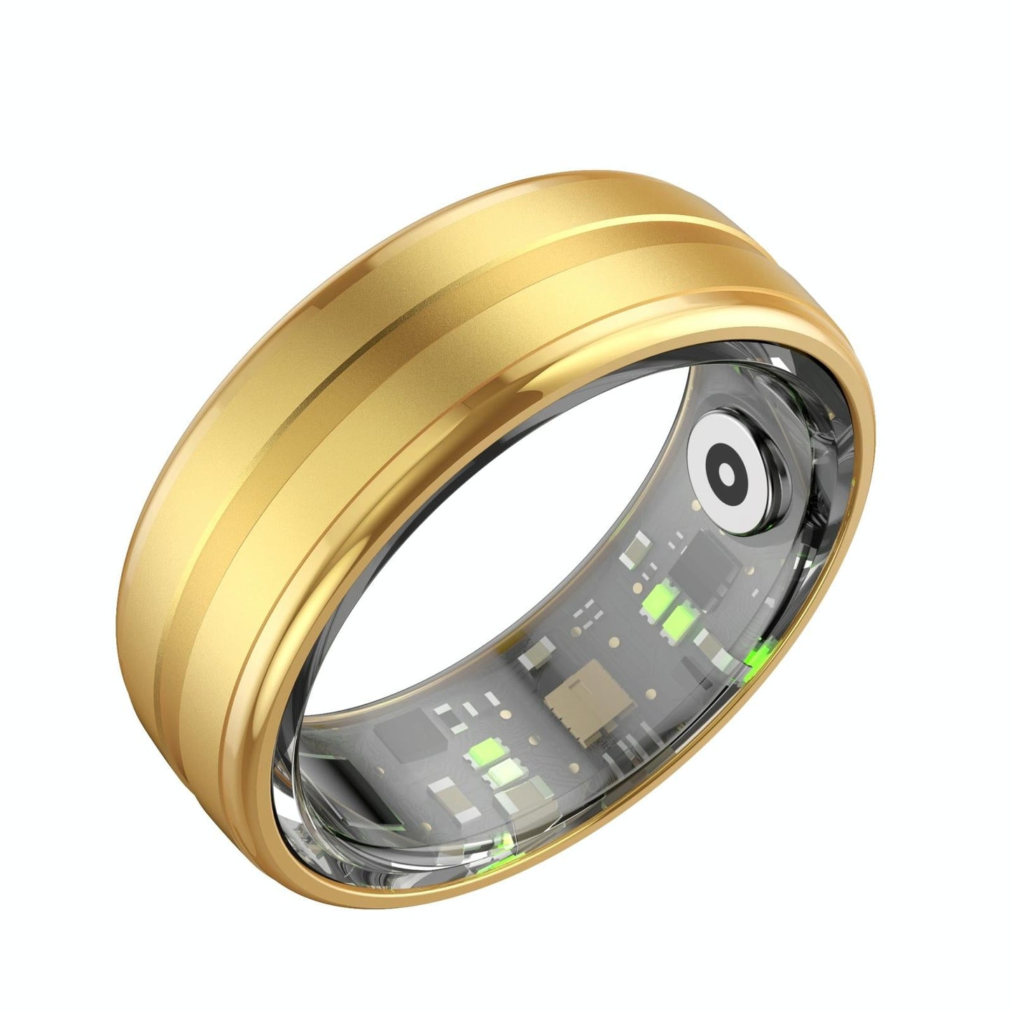 Smart Ring With Heart Rate Blood Oxygen Sleep Monitoring & Sports Modes - Size 9 - Black