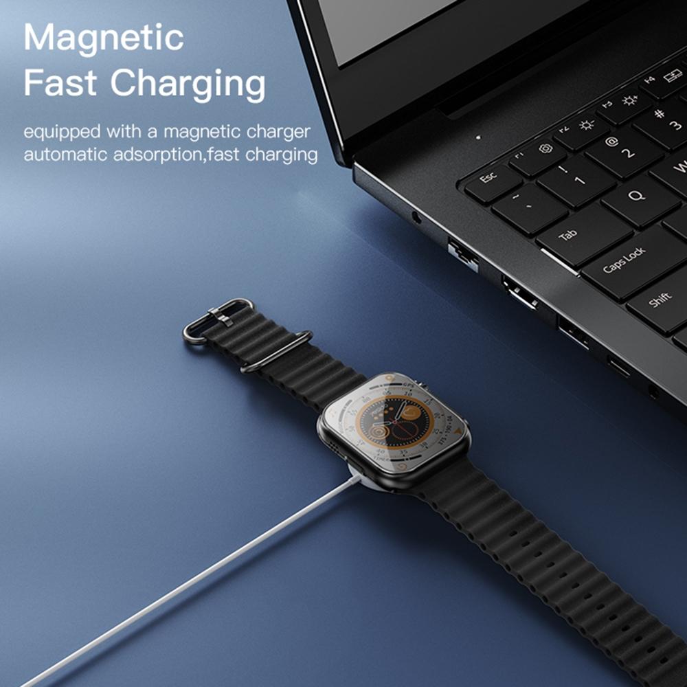 2.03 Inch Ip67 Waterproof Smart Watch Support Heart Rate / Blood Oxygen Monitoring Black