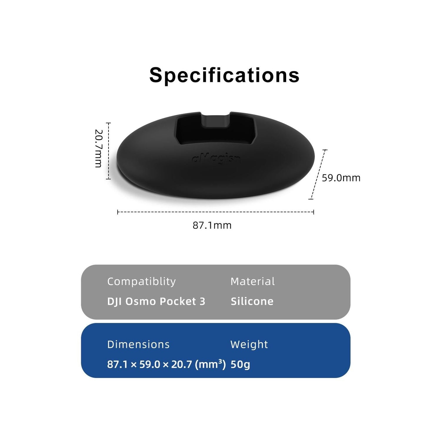 Silicone Base for Dji Pocket 3 - Double Sided Glue