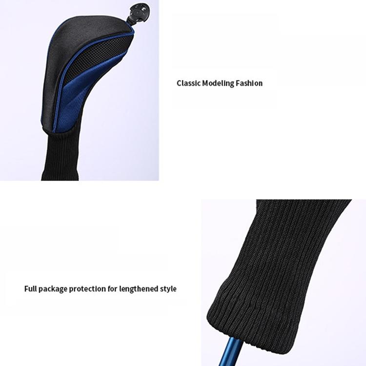 3-In-1 Golf Club Head Cover - No.1 No.3 No.5 - Protective - Blue