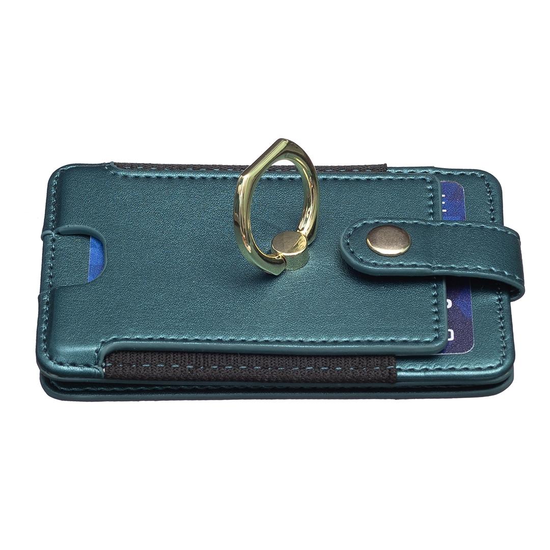 Metal Ring Card Bag Sticker For Mobile Phones - Dark Purple