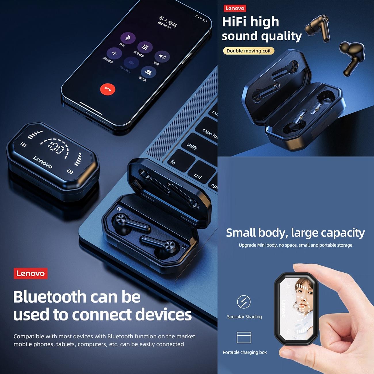 Pro Tws Wireless Bluetooth Earphones with Led Display - Black