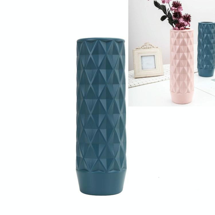 Creative Plastic Vase For Home Decoration - Flower Arrangement Container - Blue