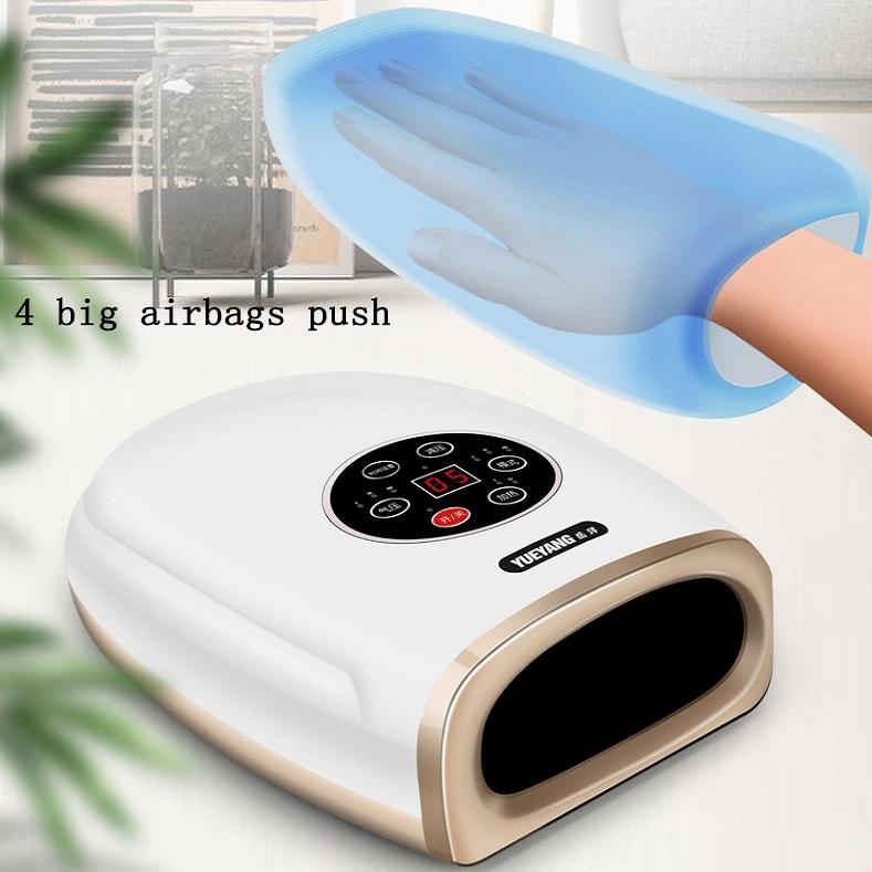 Hand Finger Joint Massager Wrist Palm Physiotherapy Mouse Meridian Acupoint Plug Amber Gold - Pearl White