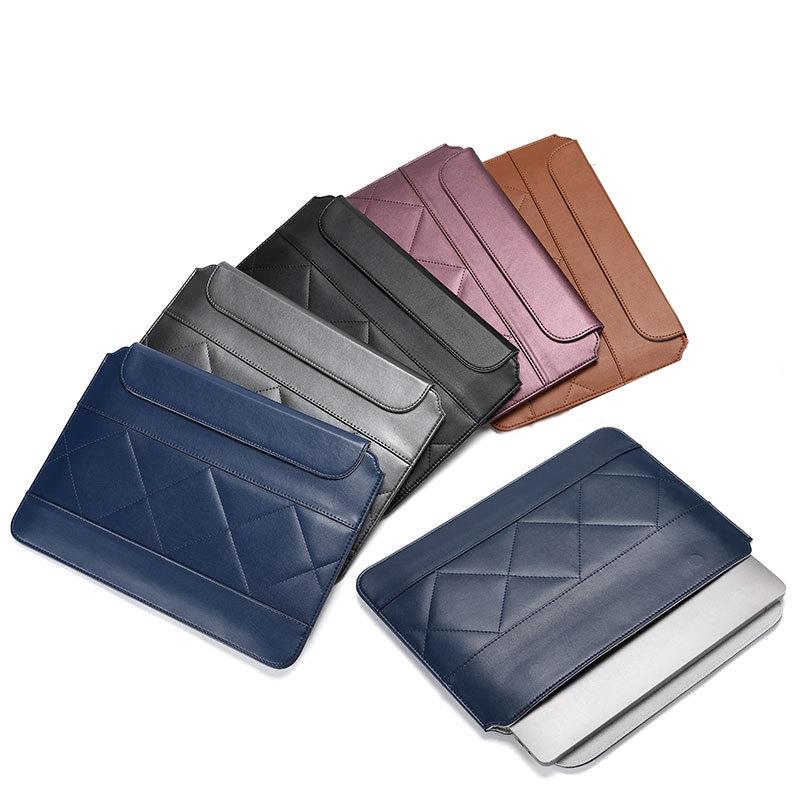 13-14 Inch Thin & Light Microfiber Leather Notebook Liner Bag for Computers - Blue
