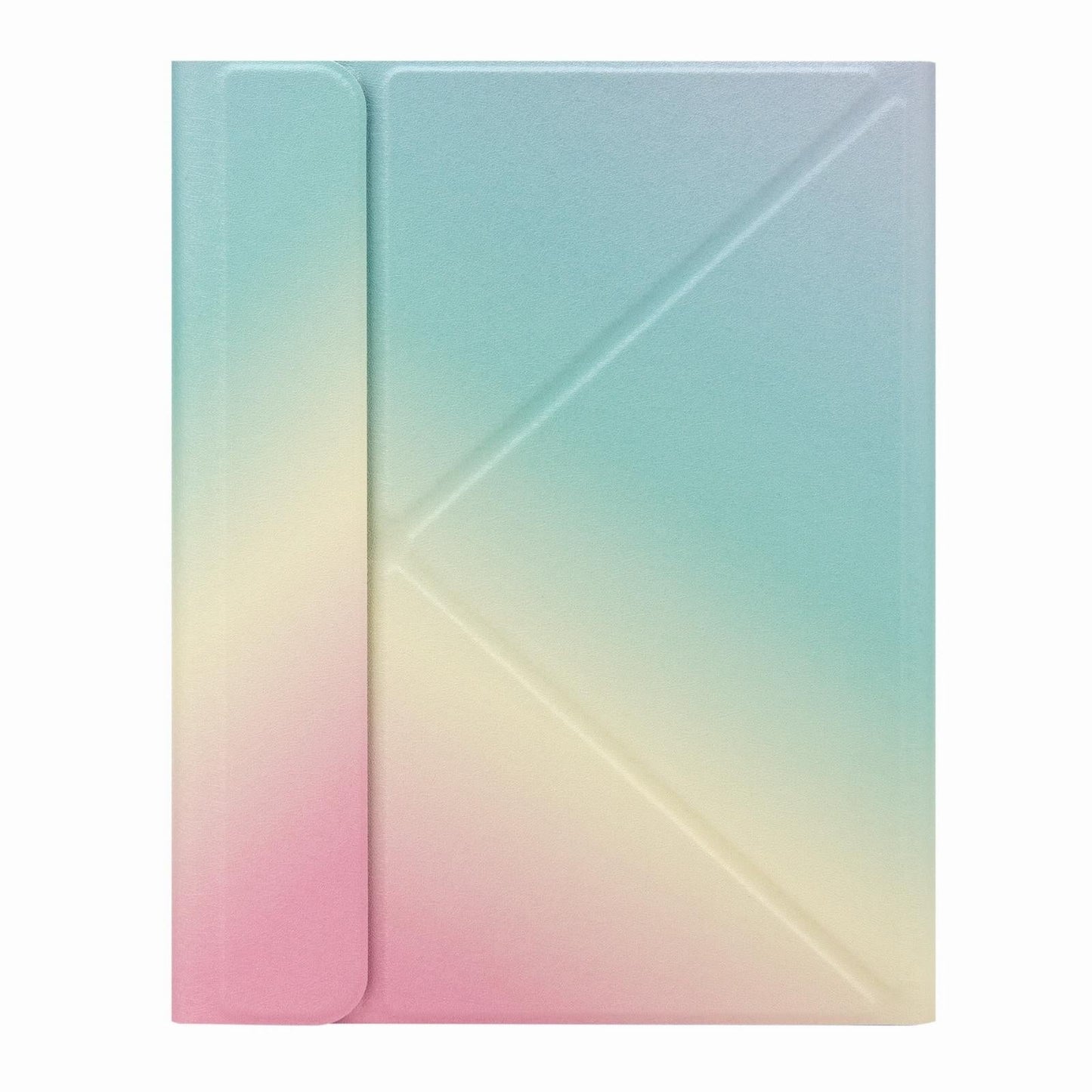 Leather Case With Bluetooth Keyboard For Ipad 9.7 2018 & 2017 - Three-Fold Holder - Rainbow