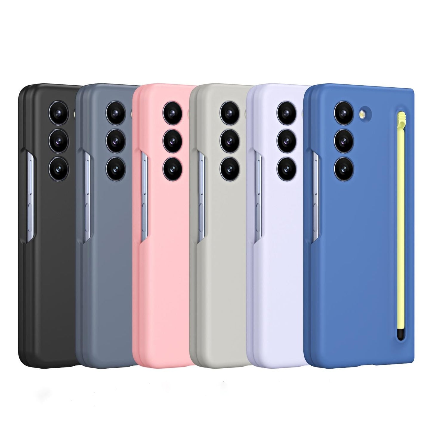 Enhanced Shockproof Phone Case for Samsung Galaxy z Fold 4 - Pen Design - Light Gray