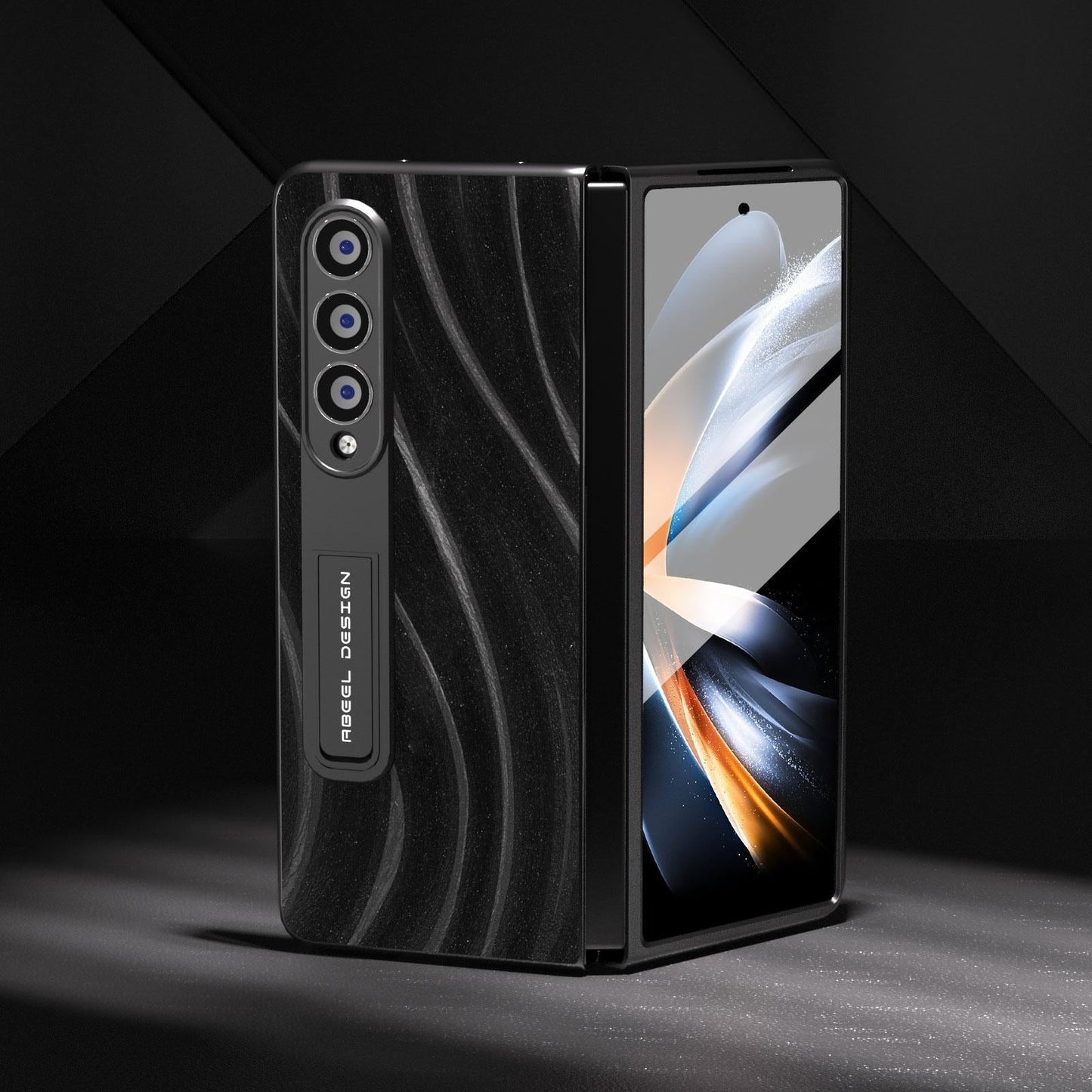 Galactic Pattern Phone Case for Samsung Galaxy z Fold 4 5g - Integrated Protection - Grey