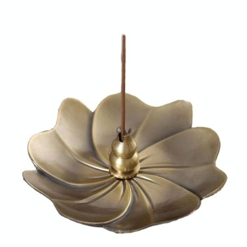 Vintage Sandalwood Incense Burner - Creative Alloy Holder For Bedroom - Bronze