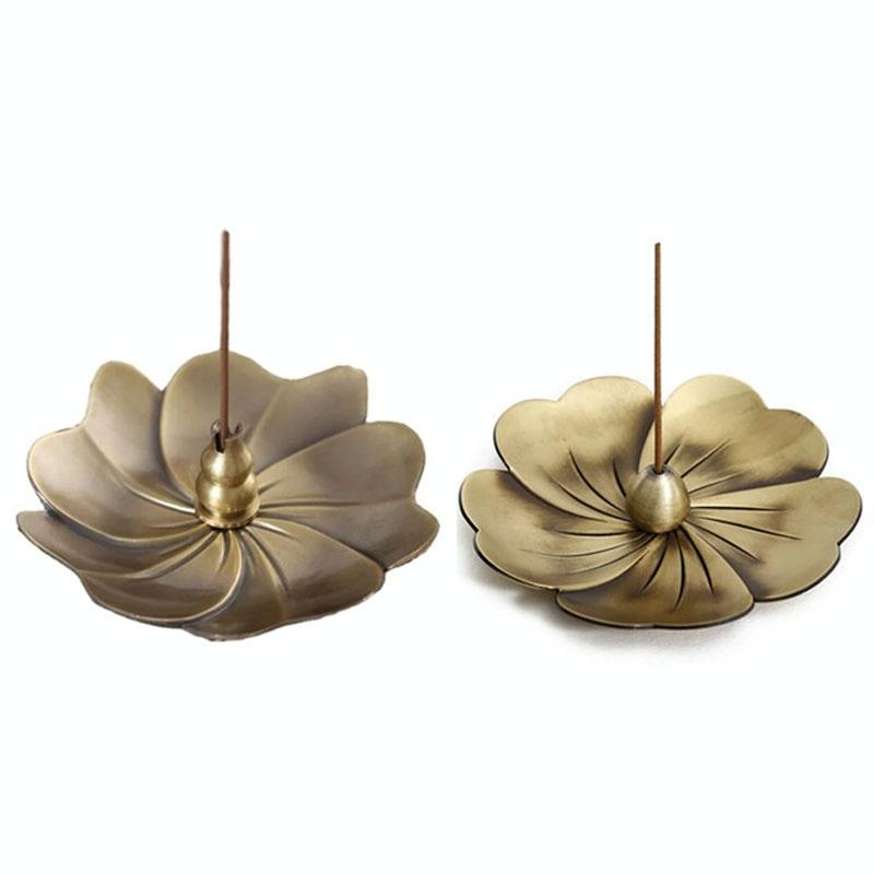 Vintage Sandalwood Incense Burner - Creative Alloy Holder For Bedroom - Bronze