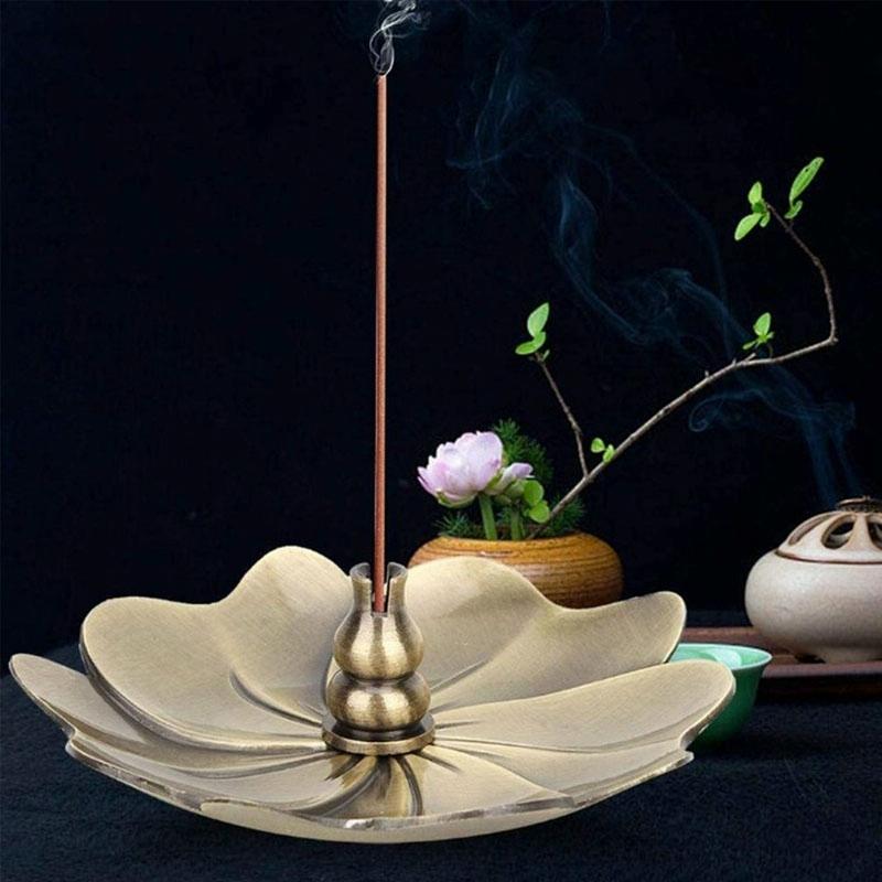 Vintage Sandalwood Incense Burner - Creative Alloy Holder For Bedroom - Bronze