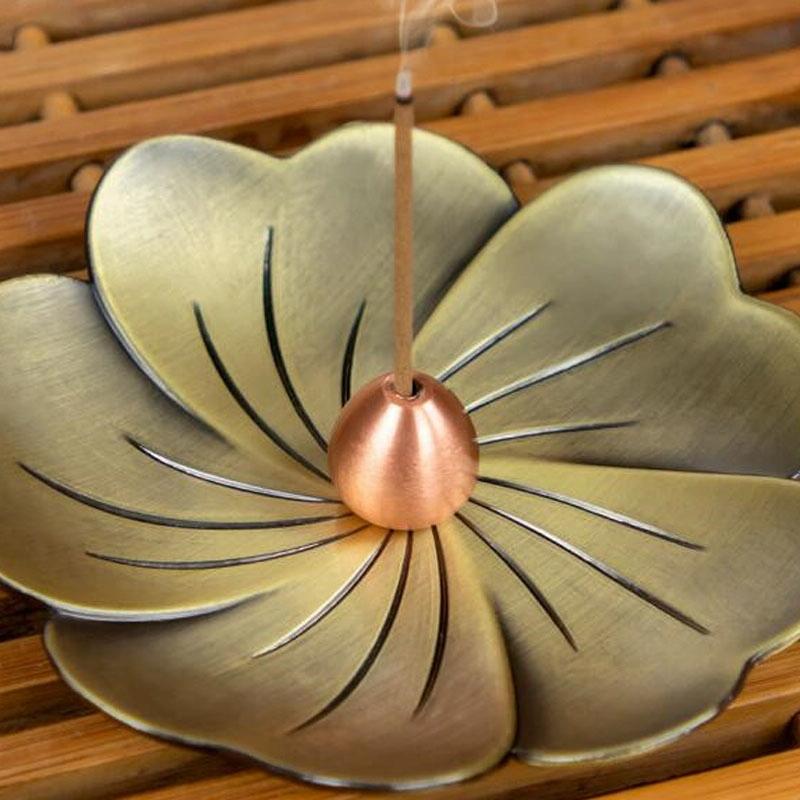 Vintage Sandalwood Incense Burner - Creative Alloy Holder For Bedroom - Bronze