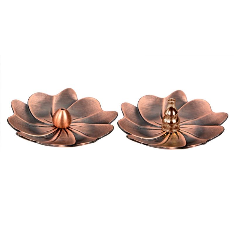 Vintage Sandalwood Incense Burner - Creative Alloy Holder For Bedroom - Bronze