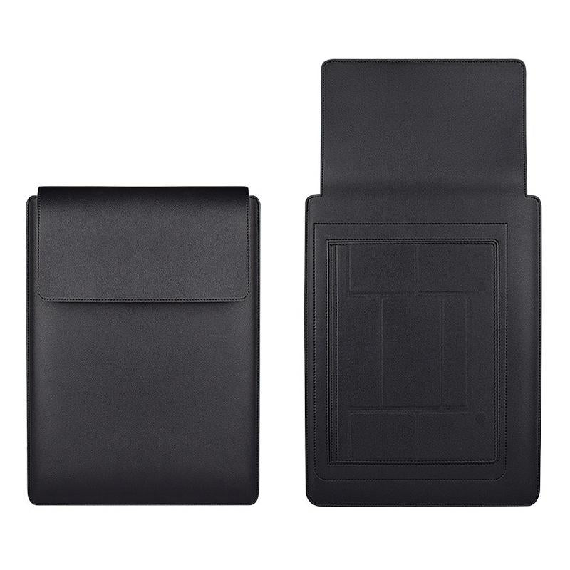 14.1 Inch Laptop Sleeve Leather Carrying Bag - Black
