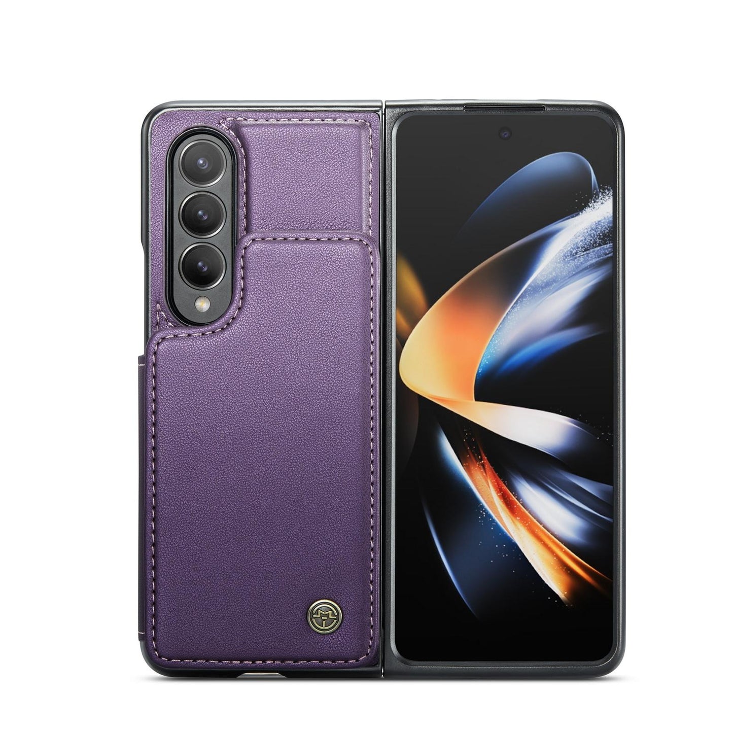 Leather Rfid Phone Case for Samsung Galaxy z Fold 4 5g - Black