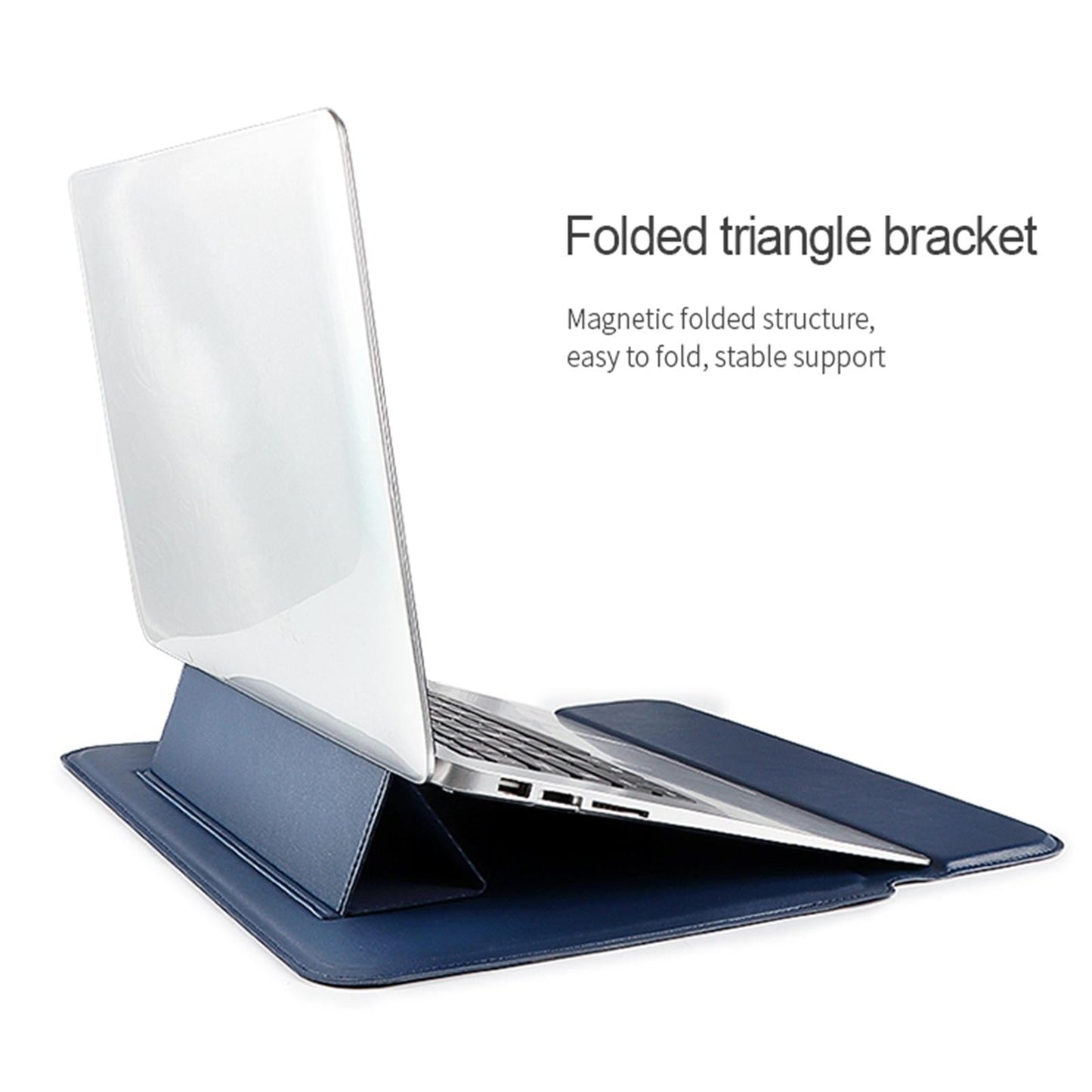 Multifunctional Notebook Liner Bag - Fits 14.1-15.4 Inch - Pu Material - Royal Blue