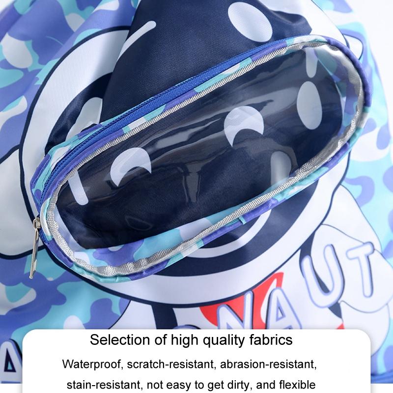 Kids' Swim Bag Cute Cartoon Beach Backpack Waterproof Dry / Wet Large 2 Layer - Blue - Small 1 Layer