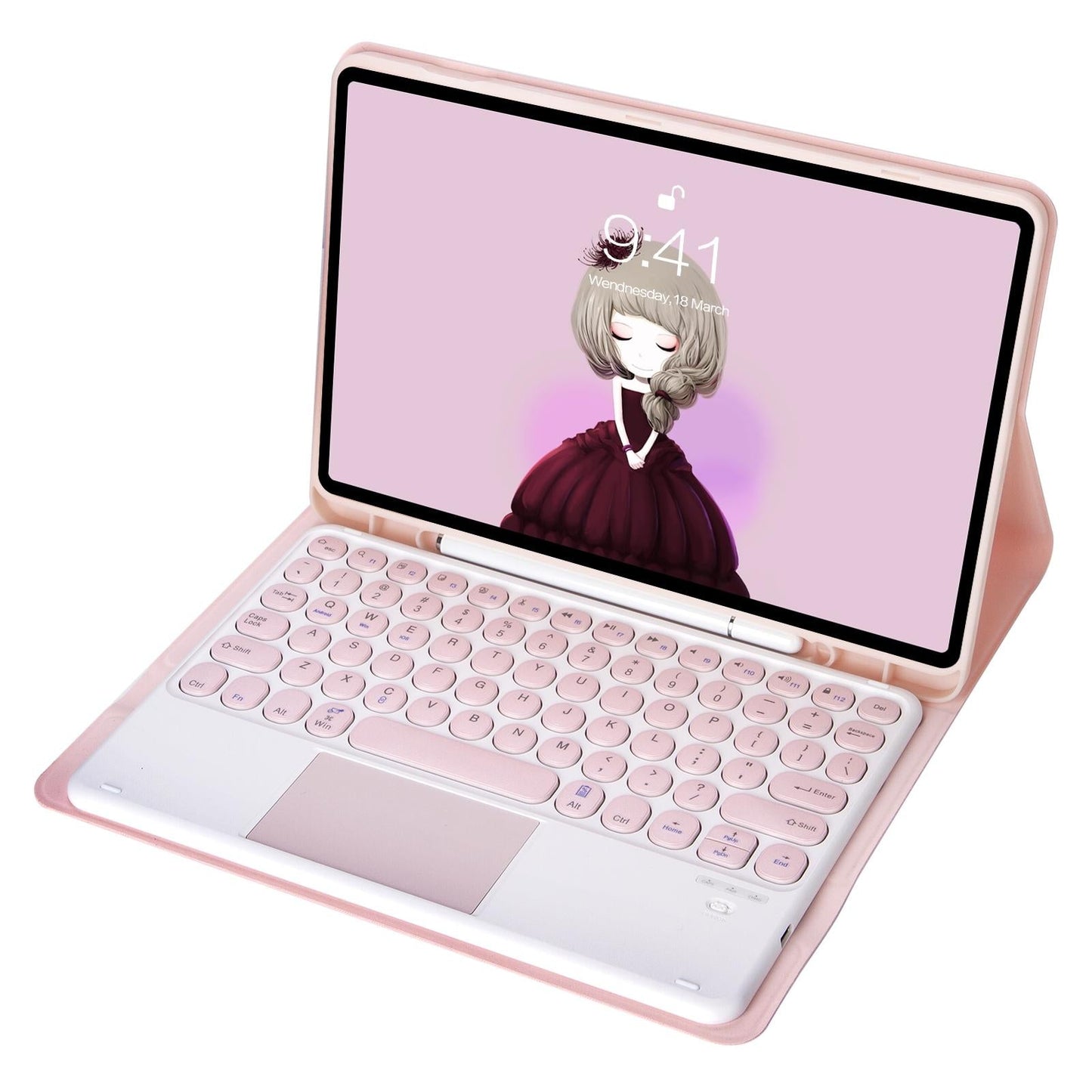 Detachable Bluetooth Keyboard Leather Case For Ipad Pro 11 - Touch Control Skin Texture Candy Colour Black - Eda001493802A