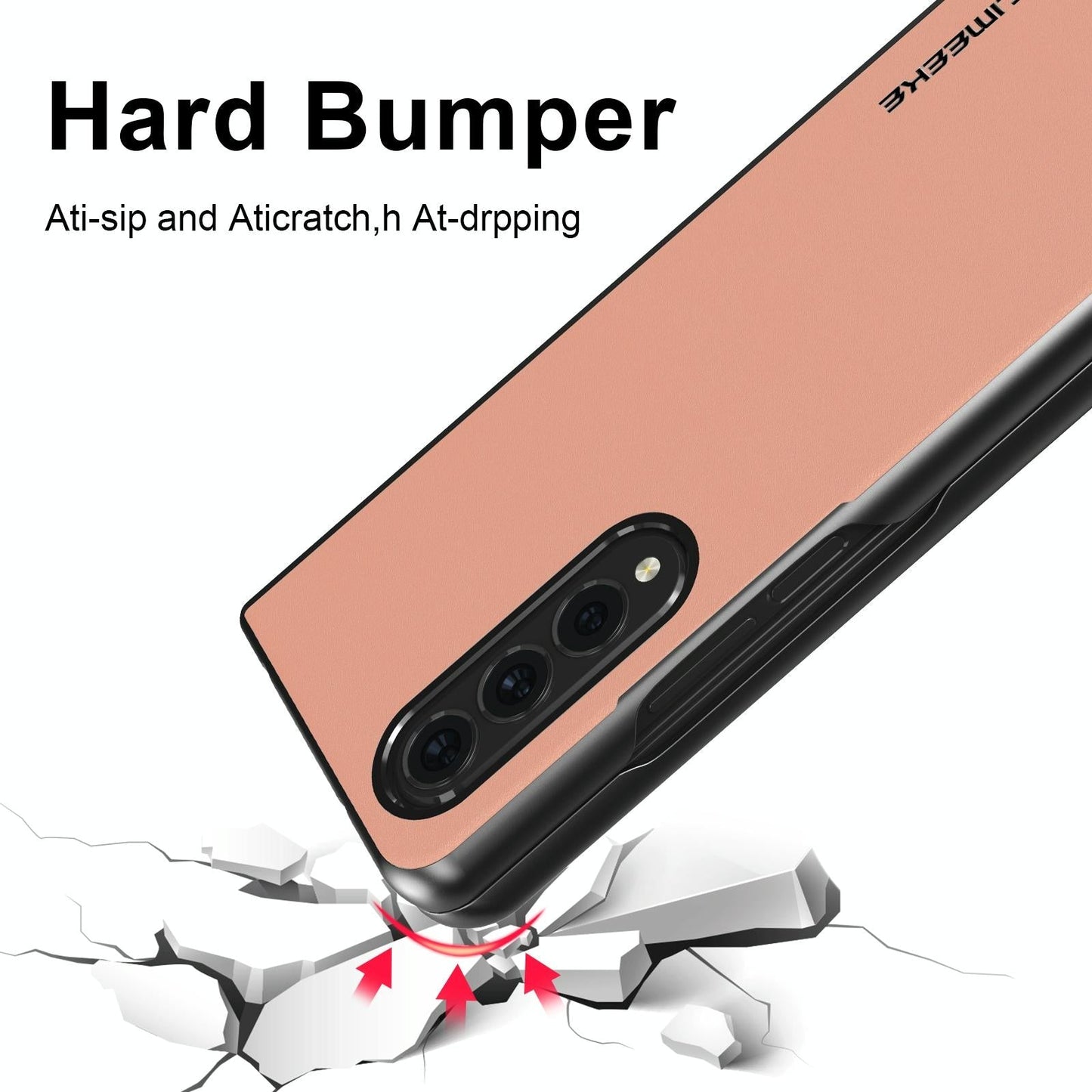 Leather Shockproof Case for Samsung Galaxy z Fold 4 / 5g - Pink