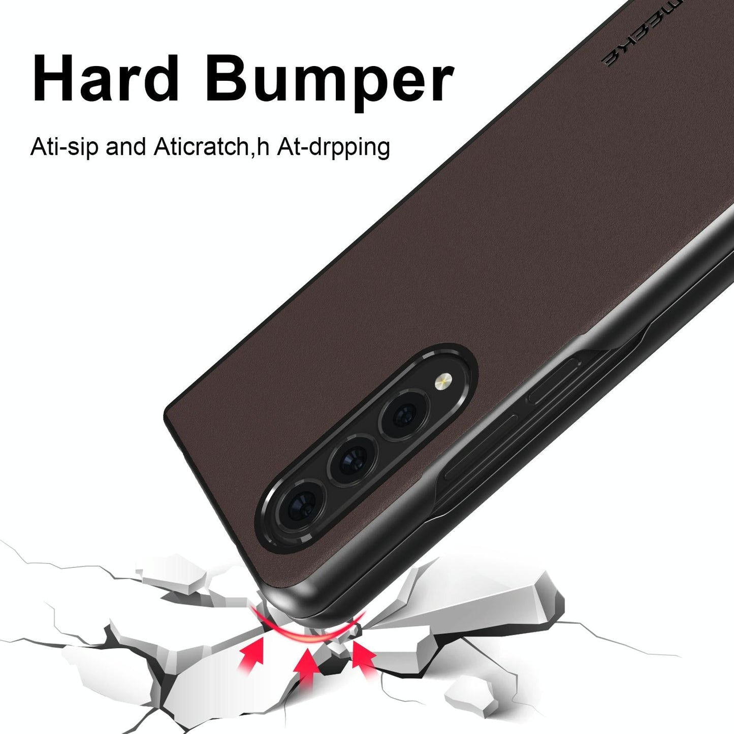 Leather Shockproof Case for Samsung Galaxy z Fold 4 / 5g - Pink
