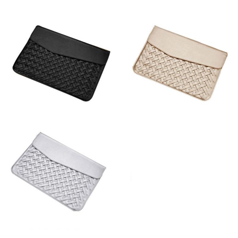 12 Inch Hand-Woven Notebook Liner Bag For Computers - Black