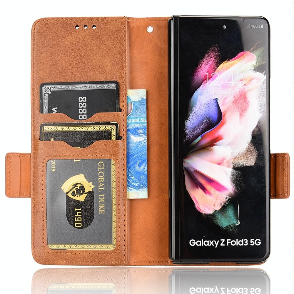 Symmetrical Leather Triangle Phone Case for Samsung Galaxy z Fold 4 - Black