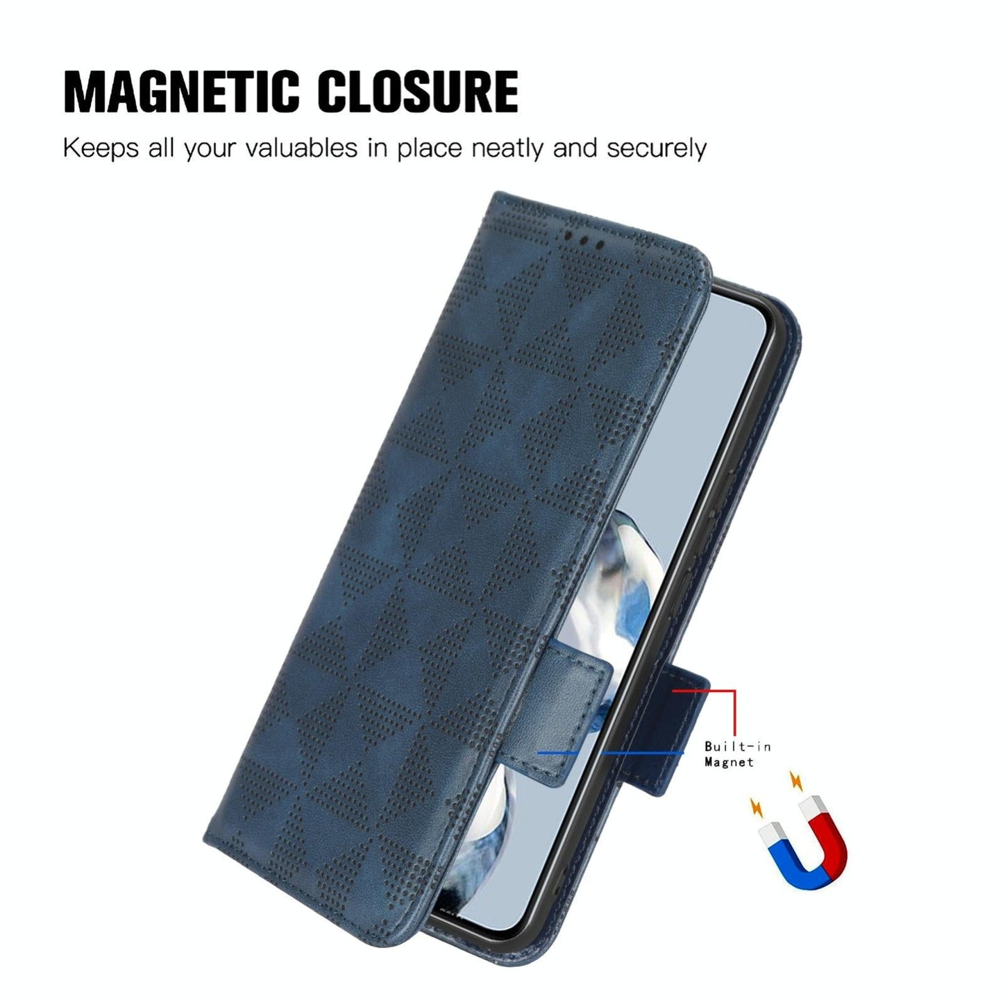Symmetrical Leather Triangle Phone Case for Samsung Galaxy z Fold 4 - Black