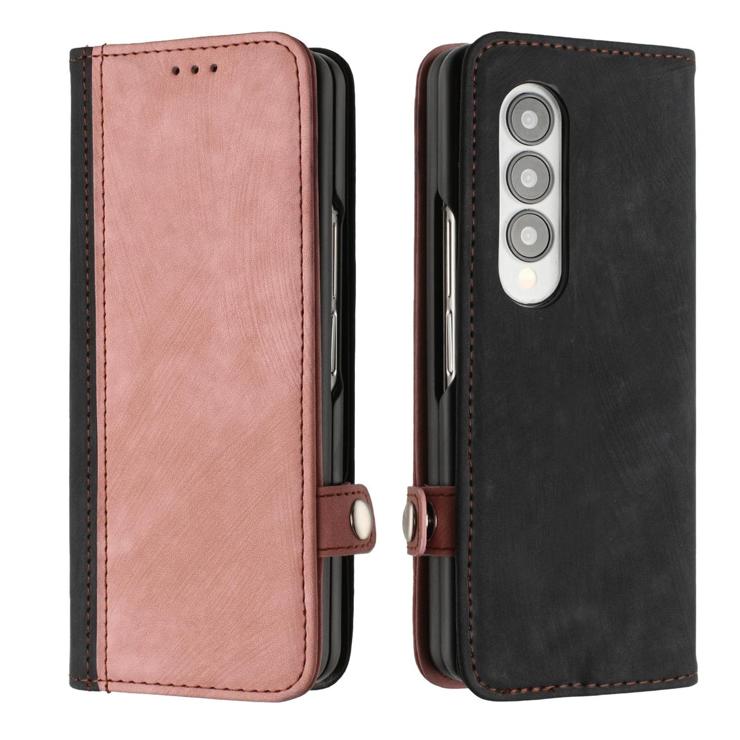 Leather Phone Case with Side Buckle for Samsung Galaxy z Fold 4 / 5g - Royal Blue