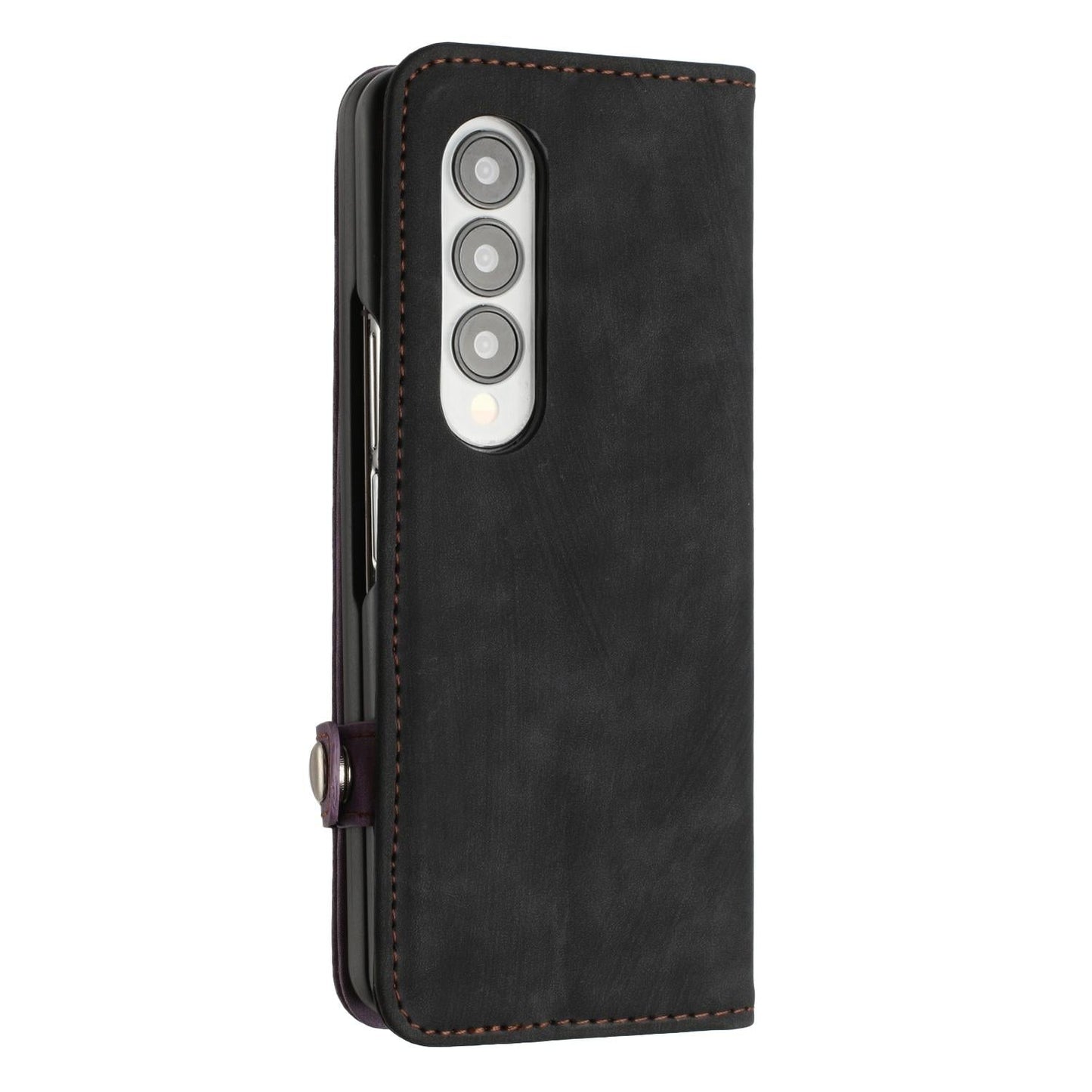 Leather Phone Case with Side Buckle for Samsung Galaxy z Fold 4 / 5g - Royal Blue