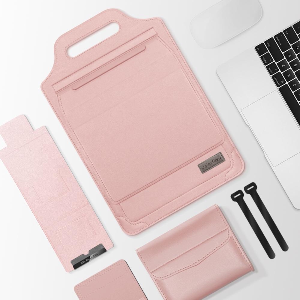 Versatile Laptop Bag with Mouse Pad Stand - Brown