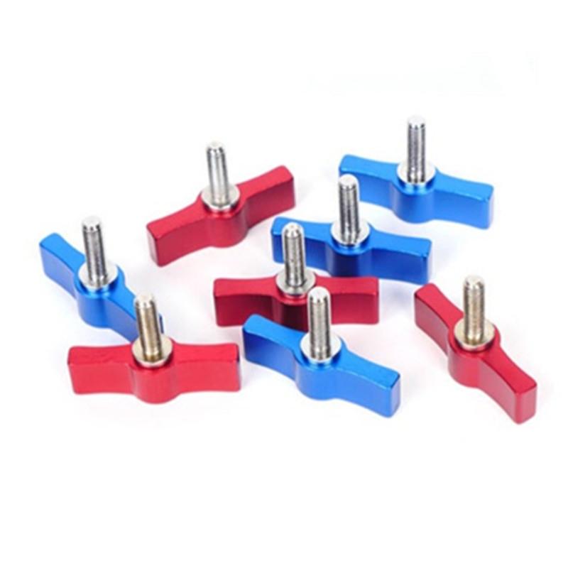 10pcs T-shaped Multi-directional Screw with M6 Aluminum Alloy Handle - Red