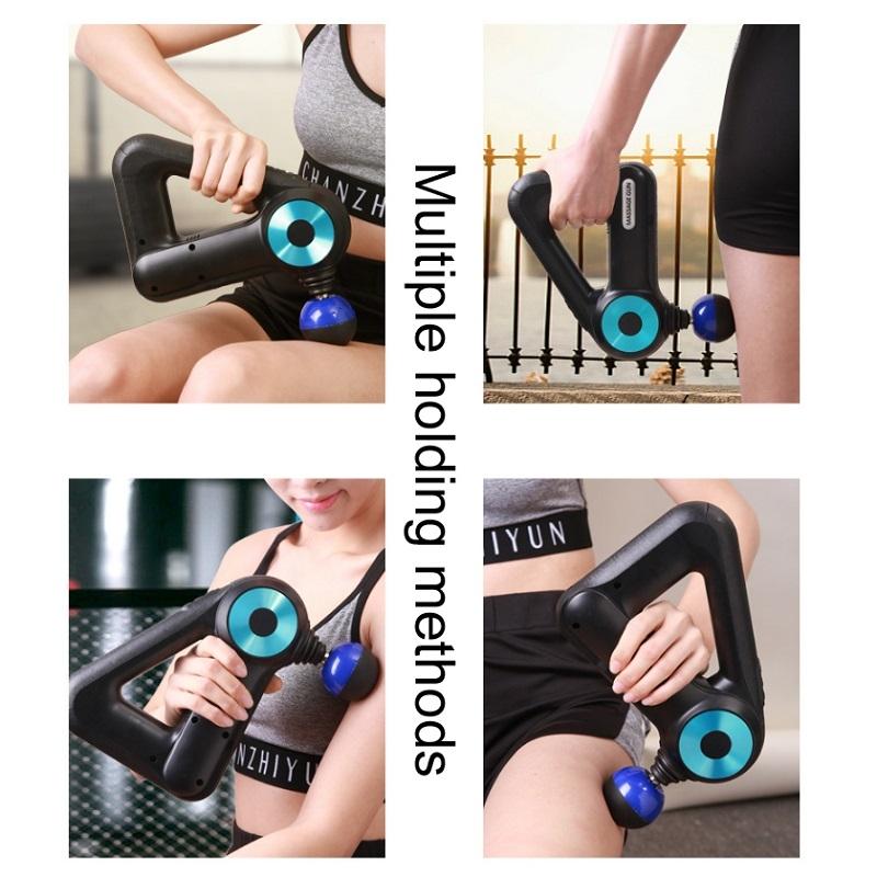 Electric Triangle Fascia Massager For Muscle Relaxation - Blue