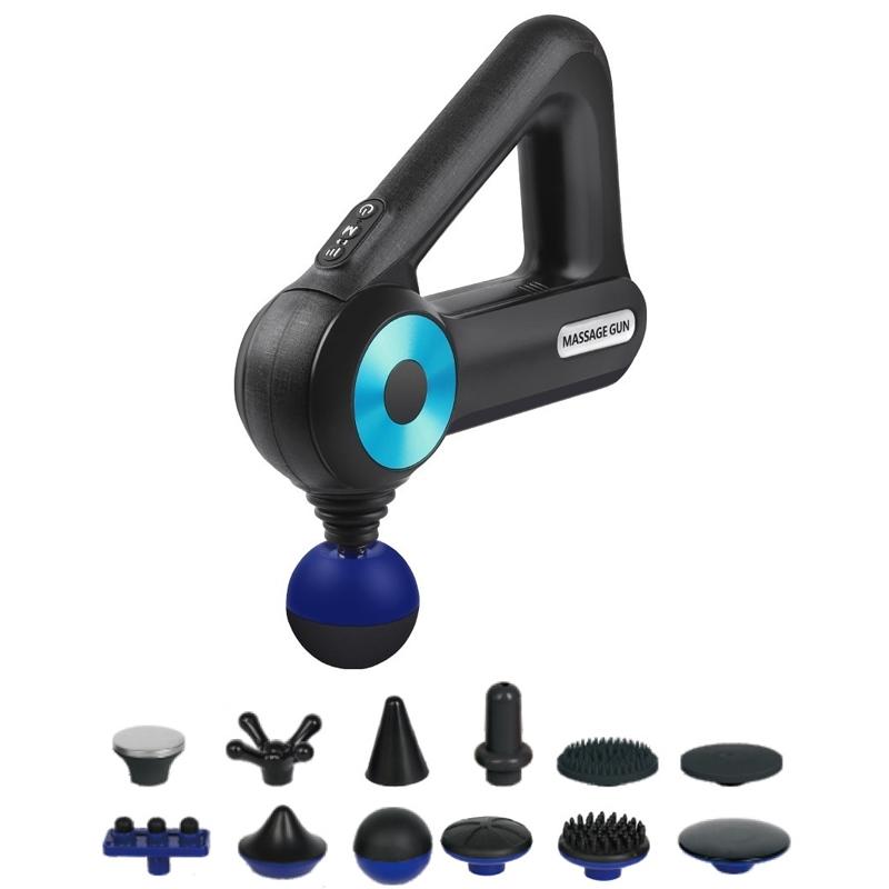 Electric Triangle Fascia Massager For Muscle Relaxation - Blue