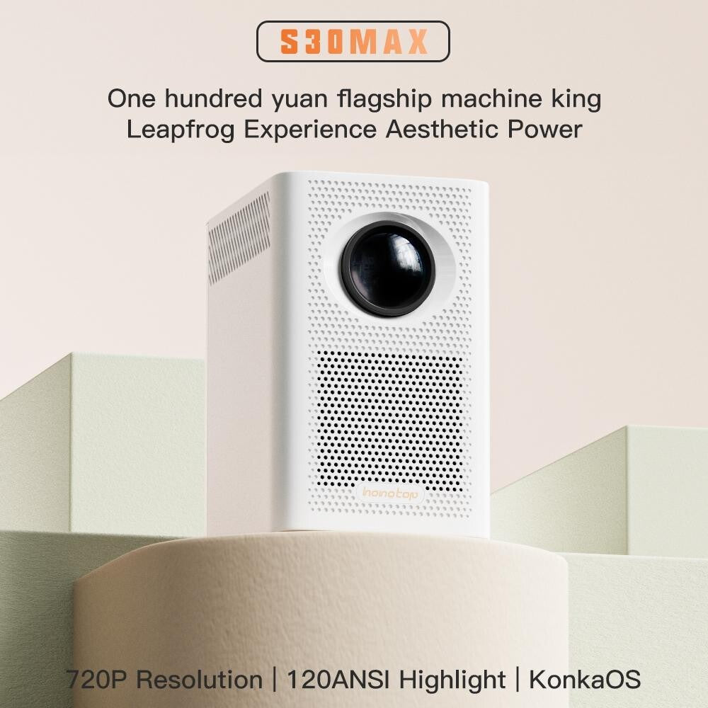 Portable Hd Wifi Projector With Android 10 Os - S30 Max - Black