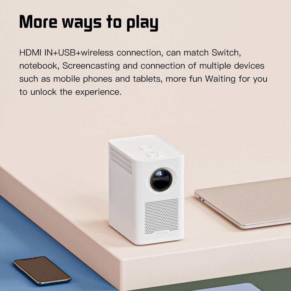 Portable Hd Wifi Projector With Android 10 Os - S30 Max - Black