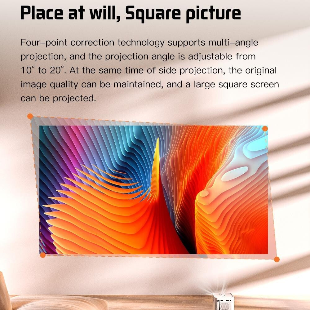 Portable Hd Wifi Projector With Android 10 Os - S30 Max - Black