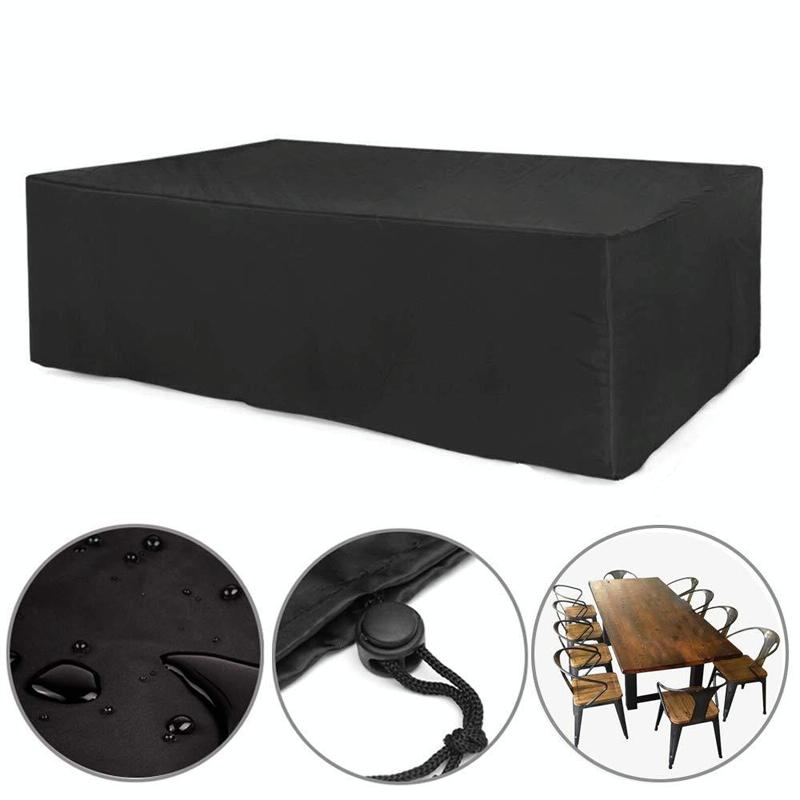Waterproof Outdoor Furniture Cover - Protects Table And Chairs From Dust And Uv Rays - 90X90X40Cm - Black