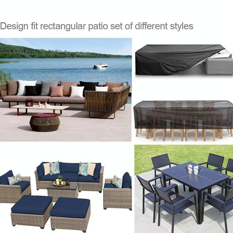 Waterproof Outdoor Furniture Cover - Protects Table And Chairs From Dust And Uv Rays - 90X90X40Cm - Black